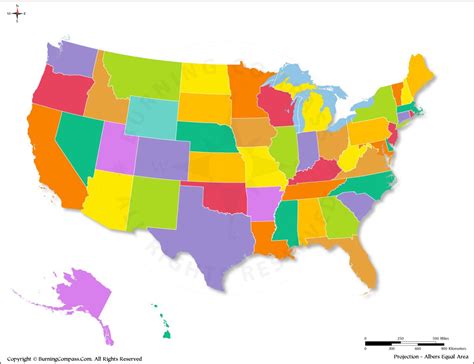 United States Map With No State Names - Robyn Christye