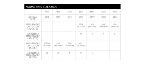 Adidas Size Guide