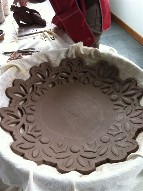 My pottery plate in progress | Clay pottery, Hand built pottery ...