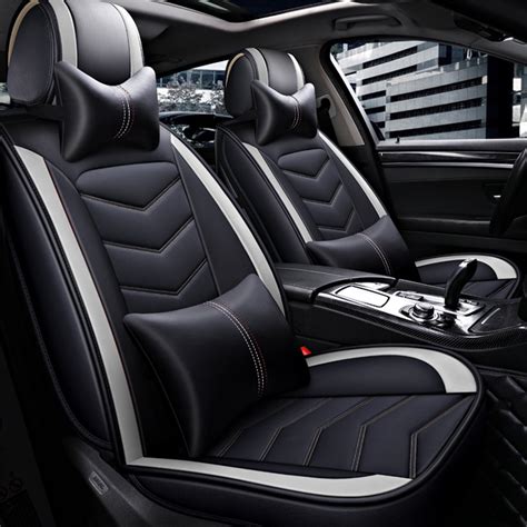 Auto Car 5 Seats 5-Seats PU Leather Front Rear Cushion Car Seat Cover ...