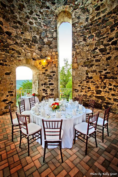 The Sugar Mill set for a private wedding dinner at The Buccaneer hotel ...