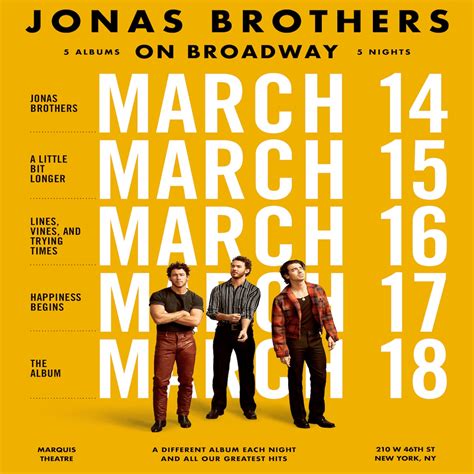 Jonas Brothers Announce Five Nights On Broadway