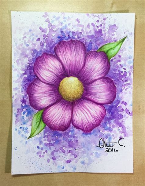 Watercolor Pencil Drawing of a Flower by ChantalMC on DeviantArt in ...