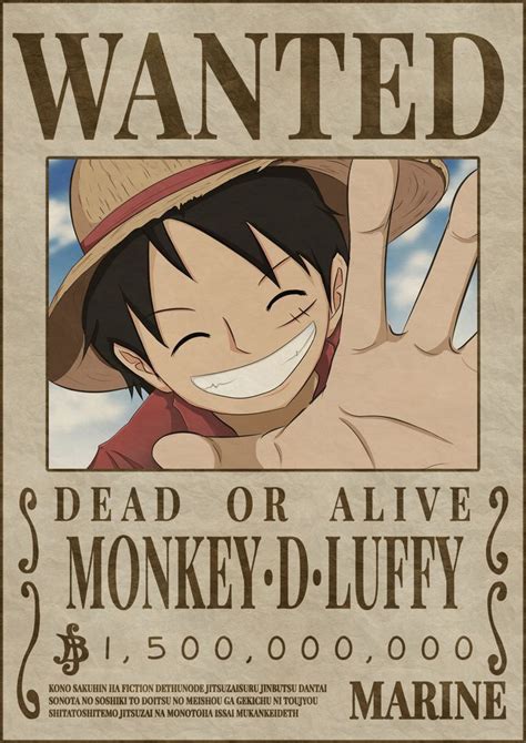 Pin on wanted anime poster | Monkey d. luffy, Desenho de anime ...