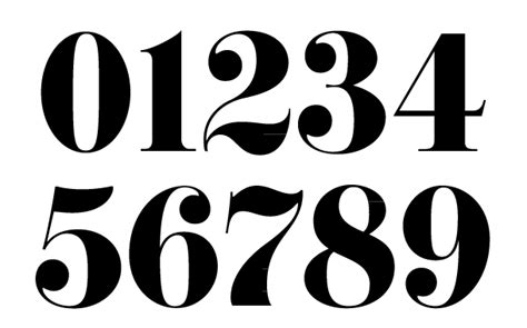 Fancy number fonts - labsvol