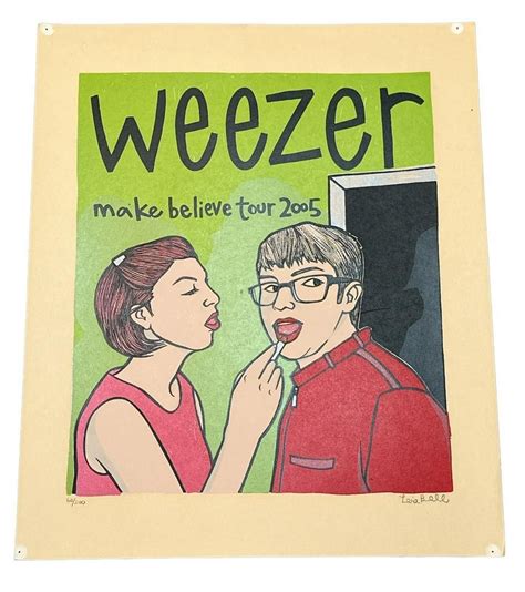 Weezer "make Believe Tour" 2005 Poster, Leia Bell Auction