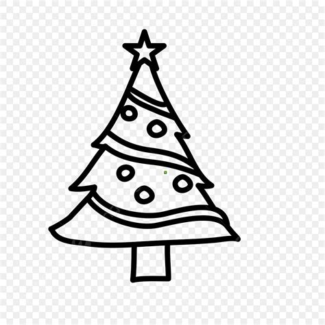 Flat Christmas Tree, Tree Drawing, Tree Sketch, Christmas Tree PNG ...