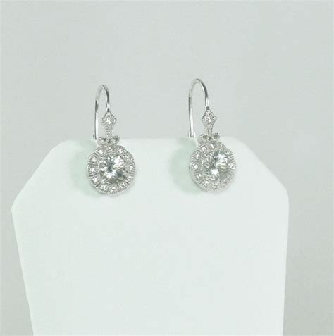 Conflict Free Diamond Earrings Handmade Sterling Silver Design