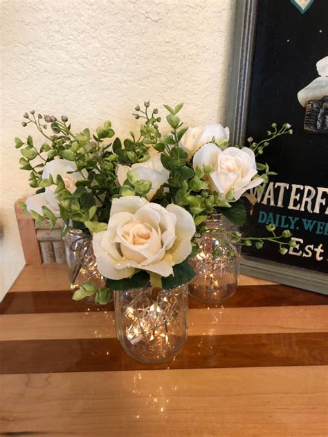 Mason Jar Wedding Centerpieces Rustic Centerpiece for Tables | Etsy