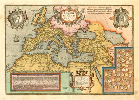 Old, antique map of the Roman Empire by Ortelius A. | Sanderus Antique ...