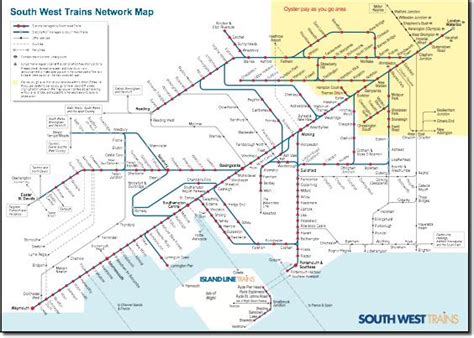 South Western train / rail maps