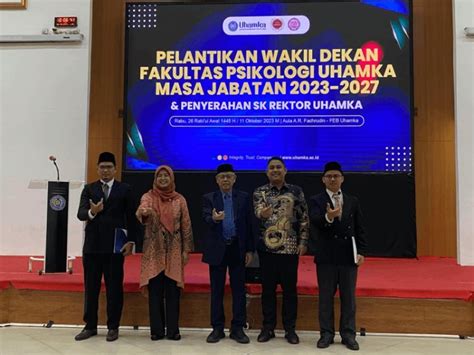 Rektor Uhamka Lantik Wakil Dekan Fakultas Psikologi Periode 2023-2027 ...