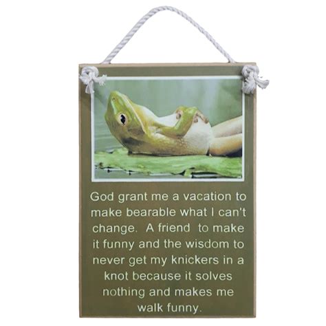 Country Printed Quality Wooden Sign Grant Me A Vacation Funny Plaque New