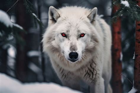 White wolf animal mammal winter. | Free Photo - rawpixel