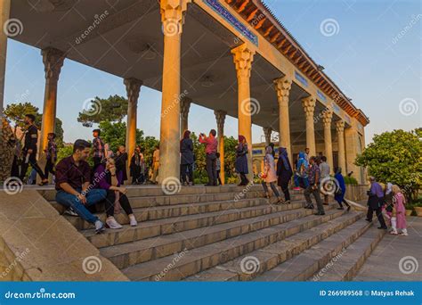 SHIRAZ, IRAN - JULY 8, 2019: People Visit Tomb of Hafez in Shiraz, Ir ...