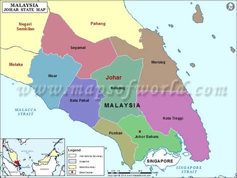 Johor Map, Map of Johor State, Malaysia | Map, Johor, Administrative ...