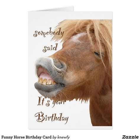 Funny Horse Birthday Card #funny #horselover #birthday Funny Happy ...