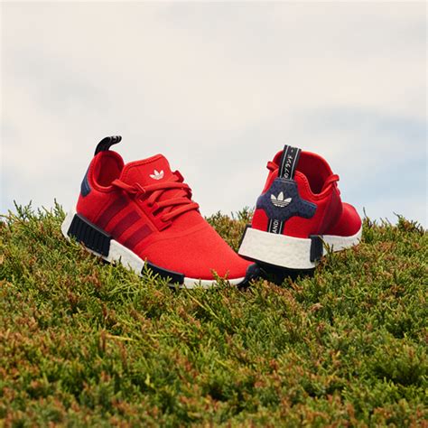 Mens adidas NMD R1 Primeblue Athletic Shoe - Better Scarlet | Journeys