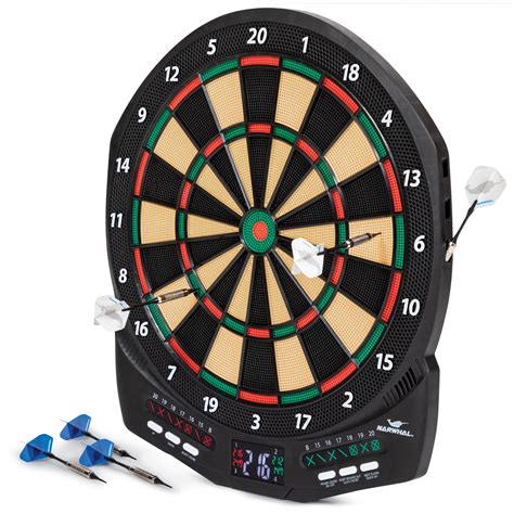 Buy Narwhal Revolution Electronic Dartboard with 30 Games, Scoring and ...