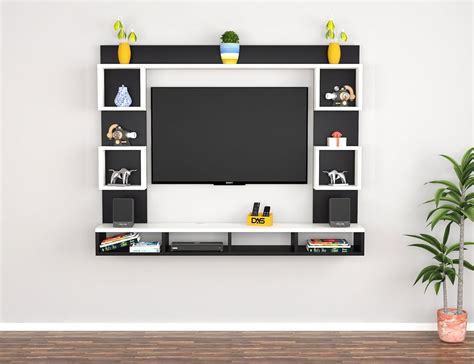 DAS Zindel Engineered Wood Wall Mount TV Entertainment Unit/Tv Rack Set ...