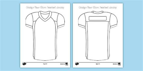 Design Your Own: Blank Football Jersey Template | Twinkl