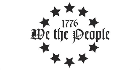 We The People 1776 White - Bumper Sticker