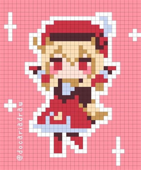 Minecraft Chibi Pixel Art Grid