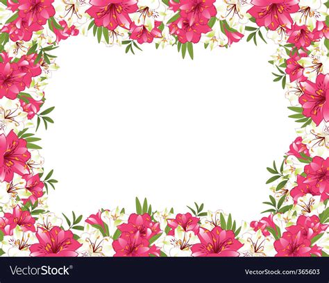 Flower border vector by Pugovica88 - Image #365603 - VectorStock