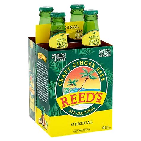 Reed's Original Craft Ginger Beer, 12 oz, 4 count - Fairway