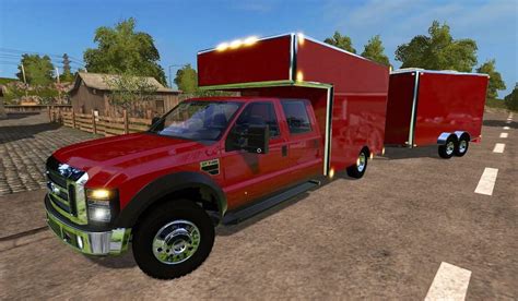 Ford F450 Utility Truck + Trailer v1.0 MOD - Farming Simulator 2022 / ...