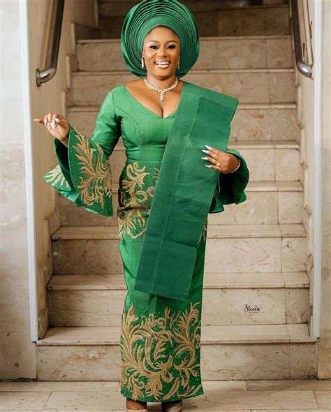 Nigerian Wedding Attire Asooke Dress African Wedding Outfit Yoruba ...