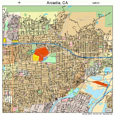 Arcadia California Street Map 0602462