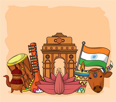 indian culture concept 12390337 Vector Art at Vecteezy