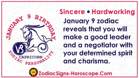 January 9 Zodiac (Capricorn) Horoscope Birthday Personality and Lucky ...