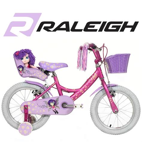 16 inch Girls Bike Pink & Purple with Stabilisers and Dolly Seat ...