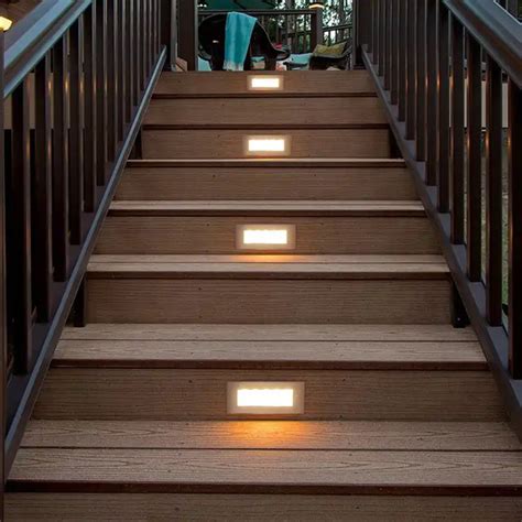 LED Deck Step Light 3x2W Underground Lamp Recessed Stair Paitio ...