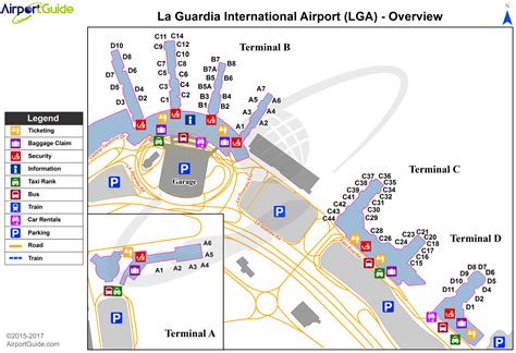 Laguardia Airport Terminals Map | Tourist Map Of English