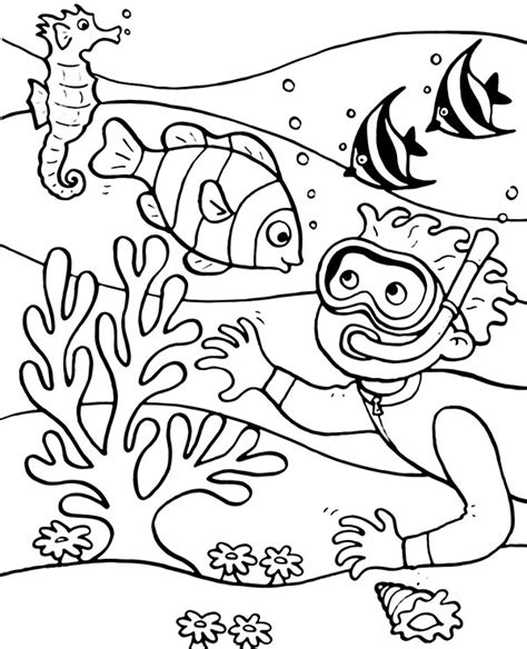 Coral reef coloring page to print for free, fish Coloring Page, FREE ...