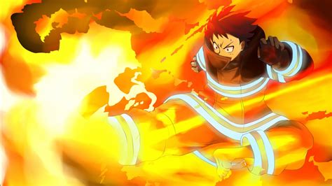 Fire Force Shinra Kusakabe Jumping On Fire HD Anime Wallpapers | HD ...