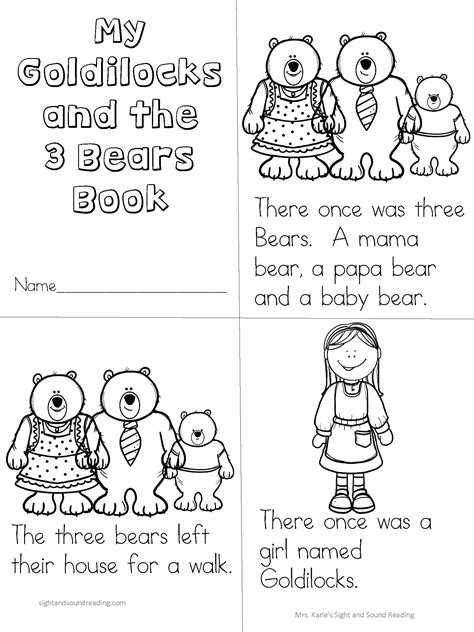 Goldilocks And The Three Bears Printable Story With Pictures ...