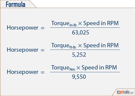 Torque - Horsepower Conversion Calculator