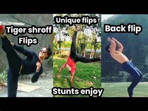 Tiger shroff vs unique parkour flips challenge||tiger shroff stunts# ...