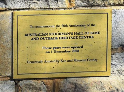 20th Anniversary of the Australian Stockman`s Hall of Fame | Monument ...