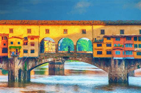 Ponte Vecchio Impression Digital Art by Mick Burkey - Fine Art America