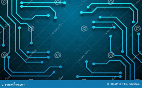 Circuit Technology Background Stock Vector - Illustration of network ...