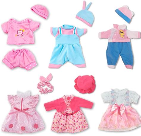 ARTST Doll Clothes,12 inch Baby Doll Clothes[6 Sets](Include 4 Hats + 1 ...