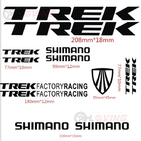 DIY Stickers for Trek Factory Racing Shimano Road Bike Mountain Bike ...