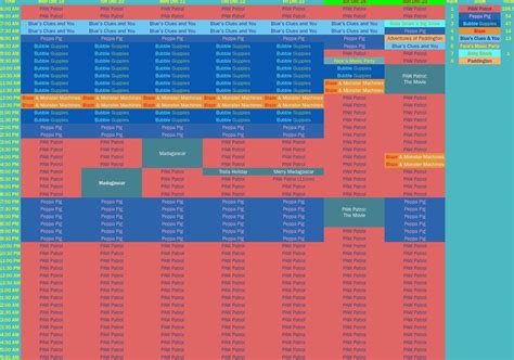 Nick Jr.'s Schedule! by BobCardsForever on DeviantArt