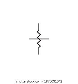 Attenuator Symbol Attenuator Icon Electronic Circuits Stock Vector ...