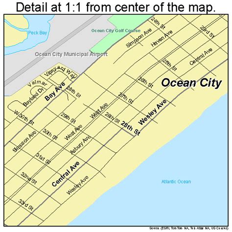 Street Map Of Ocean City Nj - Map Of West